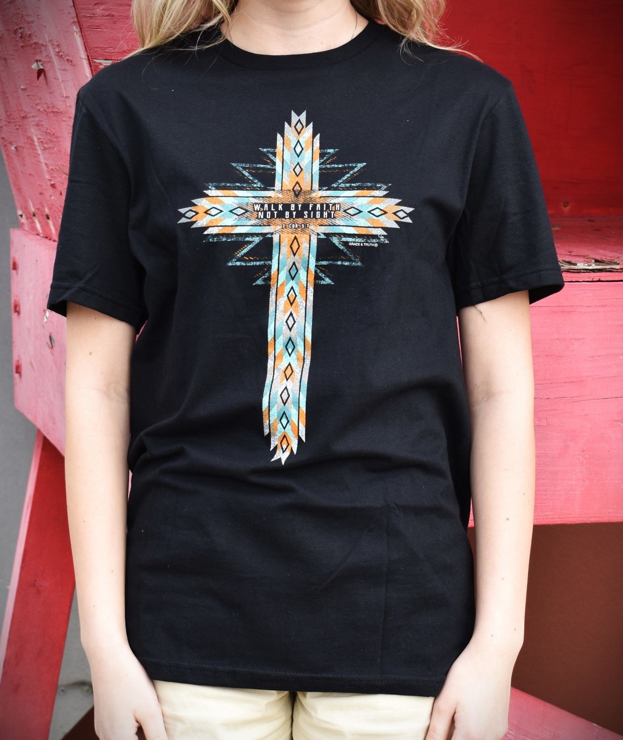 Grace & Truth Southwestern Cross SS, Size: S