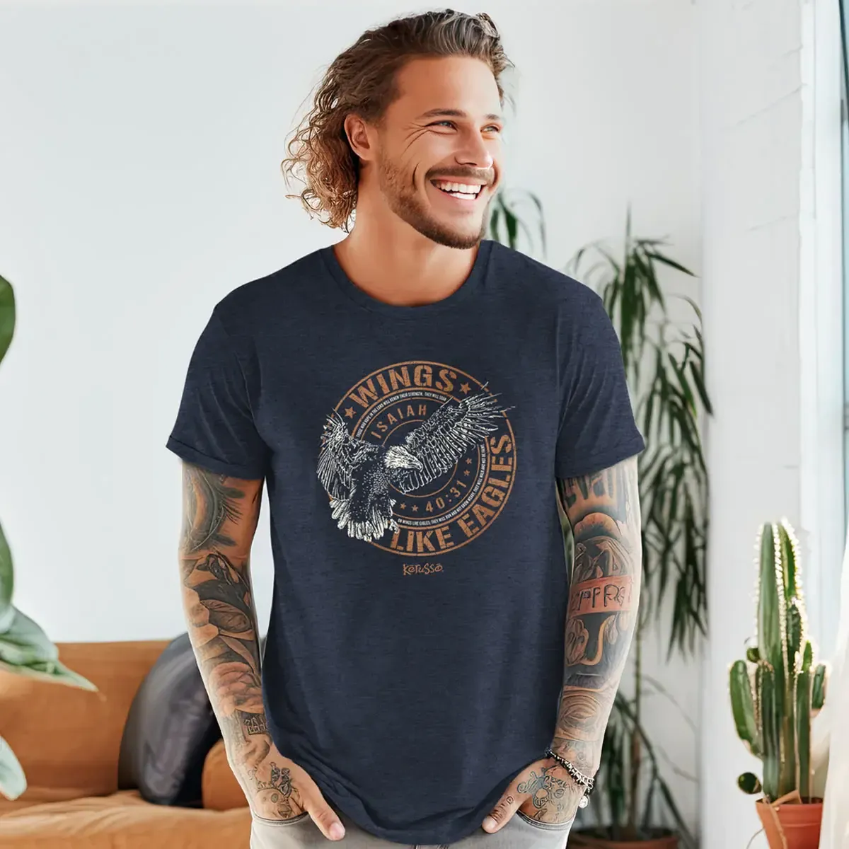 KERUSSO WINGS LIKE EAGLES CREST SS , Size: S