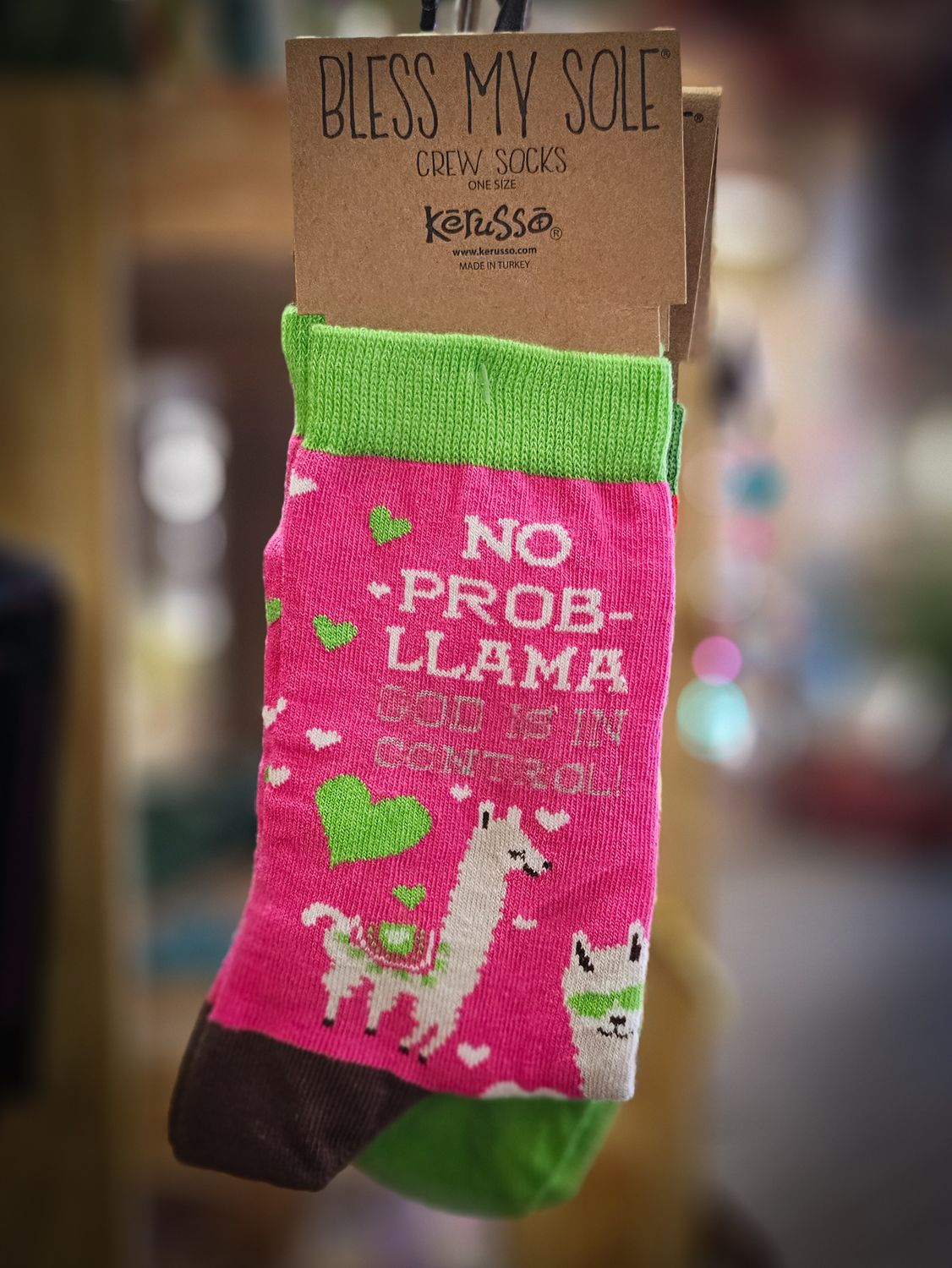 BLESS MY SOLE SOCKS LLAMA