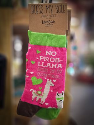 BLESS MY SOLE SOCKS LLAMA