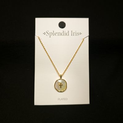 SHELL WITH CROSS PENDANT NECKLACE
