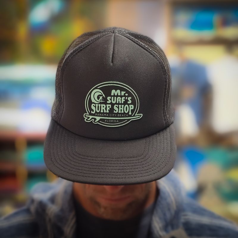 MS BLACK TRUCKER TEAL/BLACK PATCH