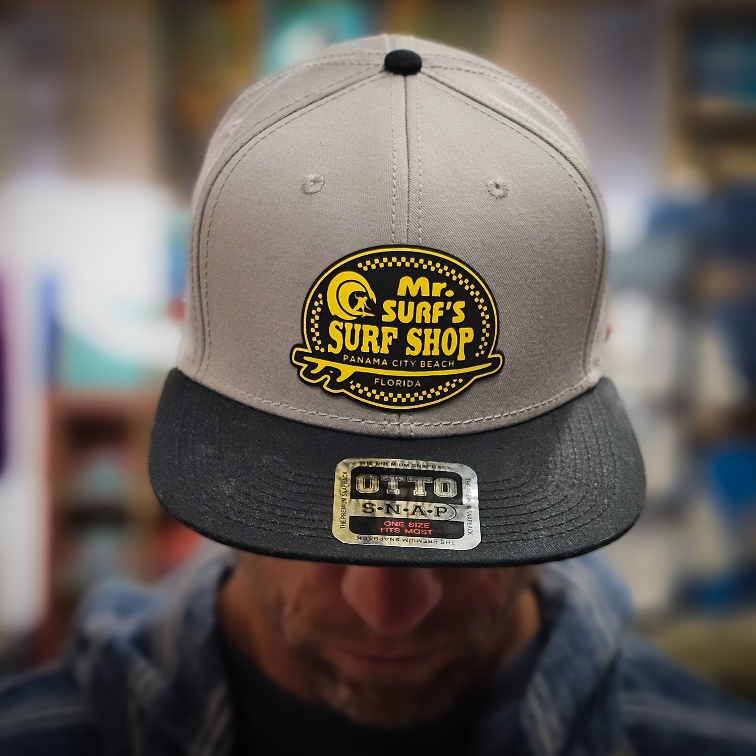 MS BLK/GRY/GRY SNAPBACK YELLOW/BLACK PATCH
