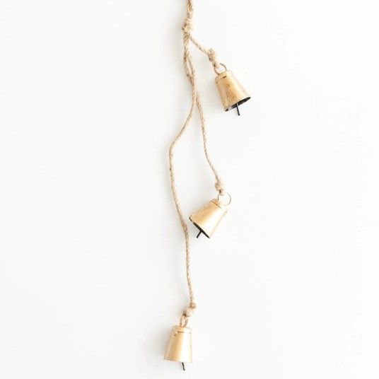 BRASS AND IRON 3 CONE BELL CHIME MINI