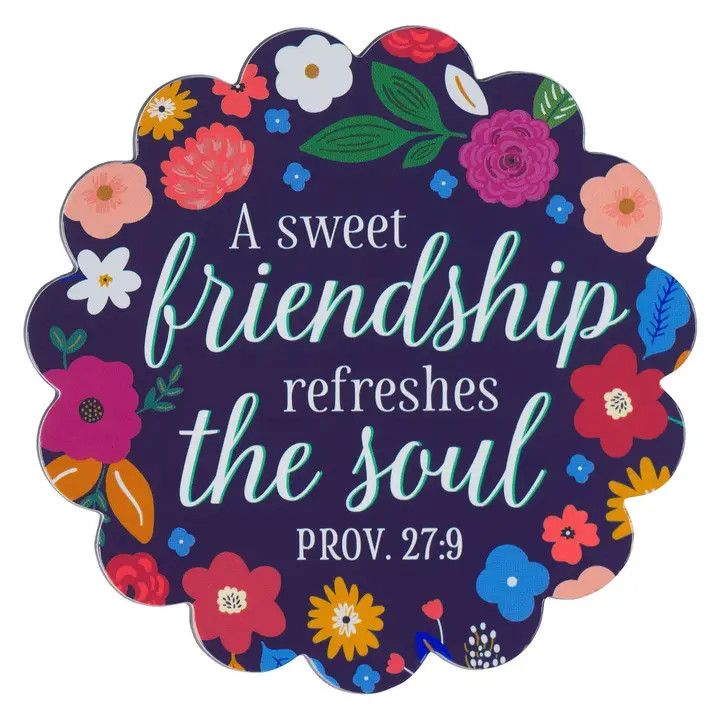 MAGNET BLUE FLORAL SWEET FRIENDSHIP PROV.27:9  MG190