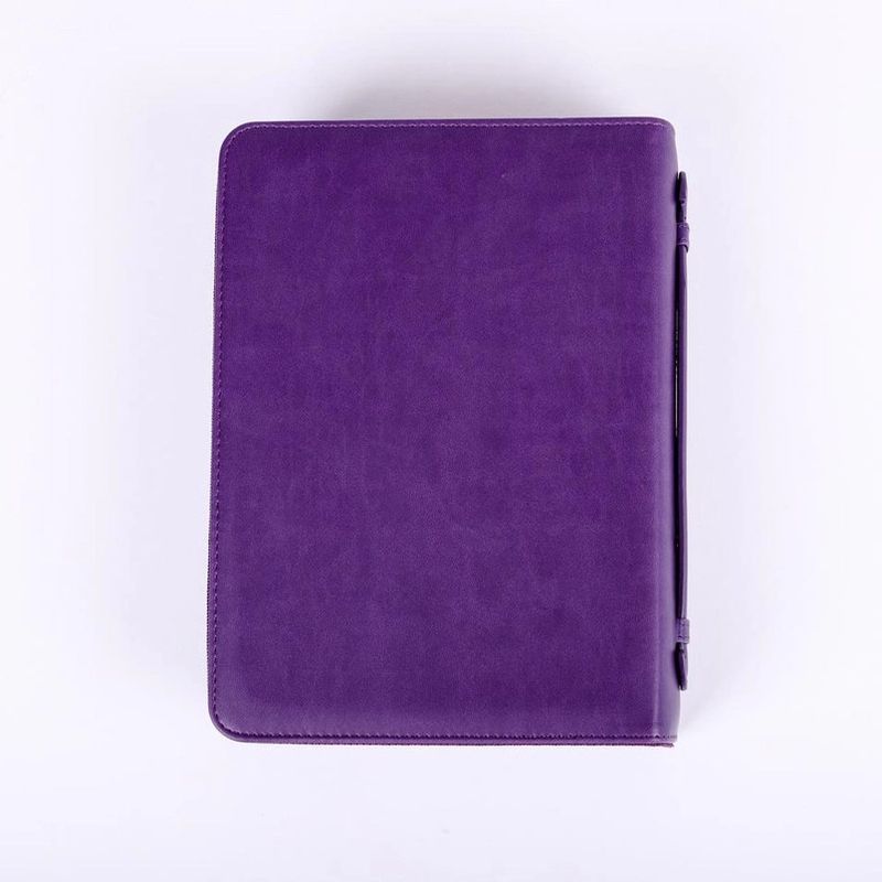 BIBLE COVER IMITATION LEATHER GREAT LOVE PURPLE