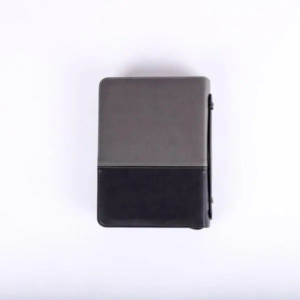 BIBLE COVER IMITATION LEATHER UNSHAKABLE FAITH GREY/BLACK
