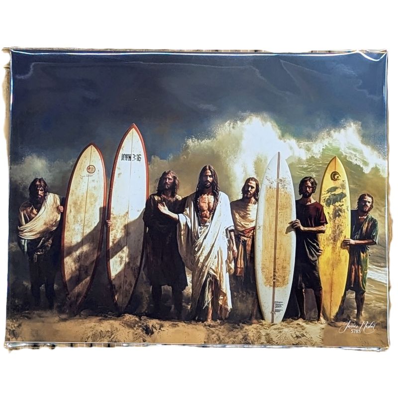 JESUS AND DISCIPLES SURFOARDS ART