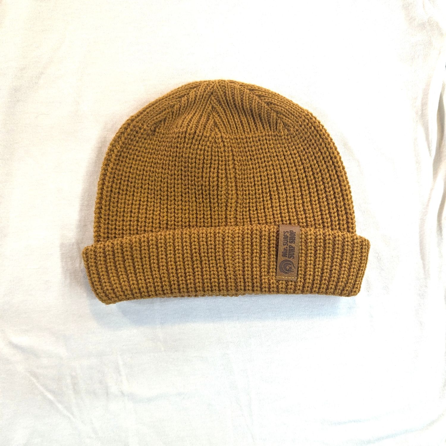MS 7&quot; DOCK CUFFED BEANIE GOLD