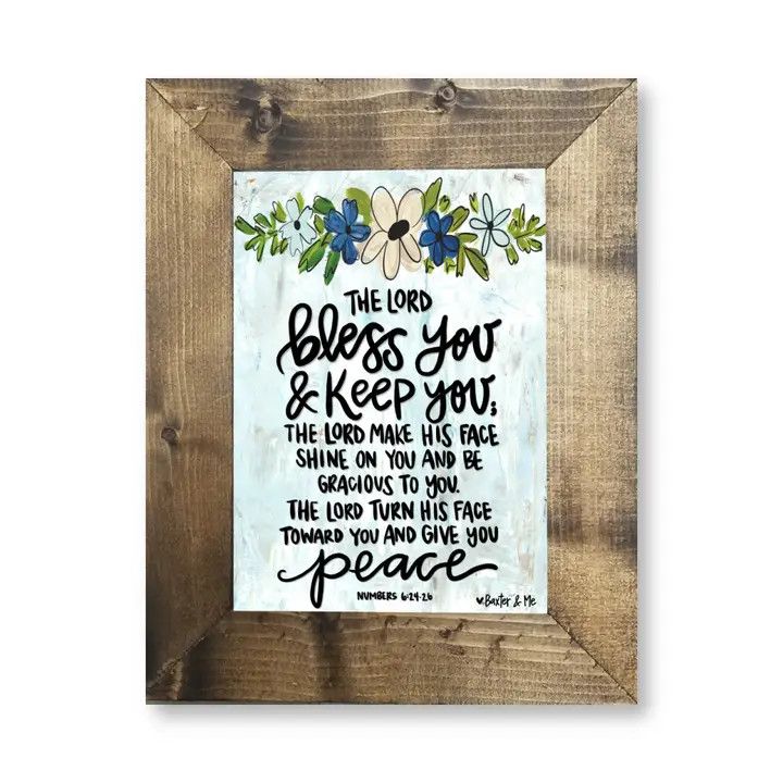 THE LORD BLESS YOU FRAMED ART, Size: 8 x 10