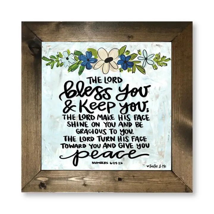 THE LORD BLESS YOU FRAMED ART