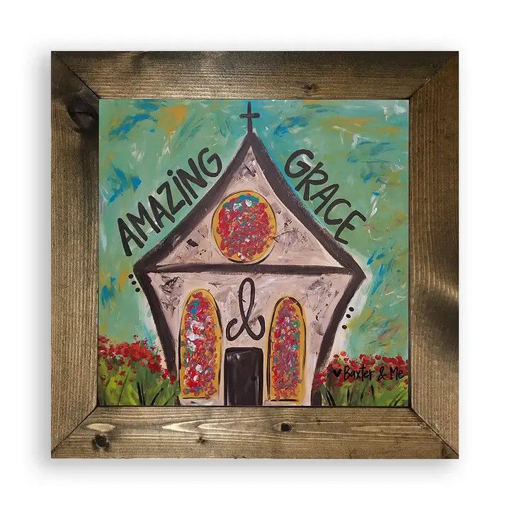 AMAZING GRACE FRAMED ART 12 X 12
