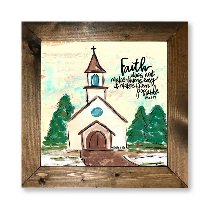 FAITH FRAMED ART 12 X 12