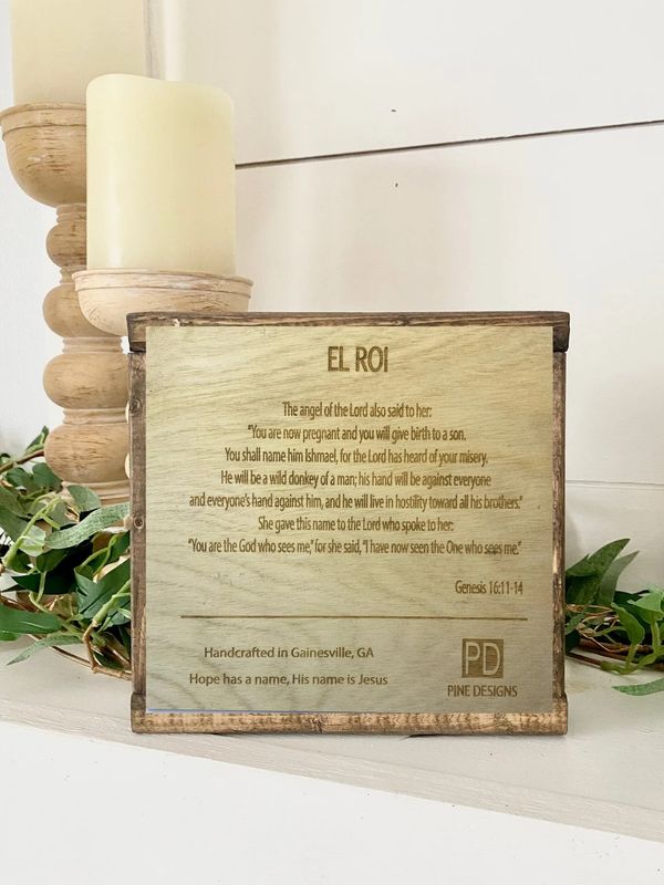 EL ROI-THE GOD WHO SEES ME -NAME OF GOD 7 X 7