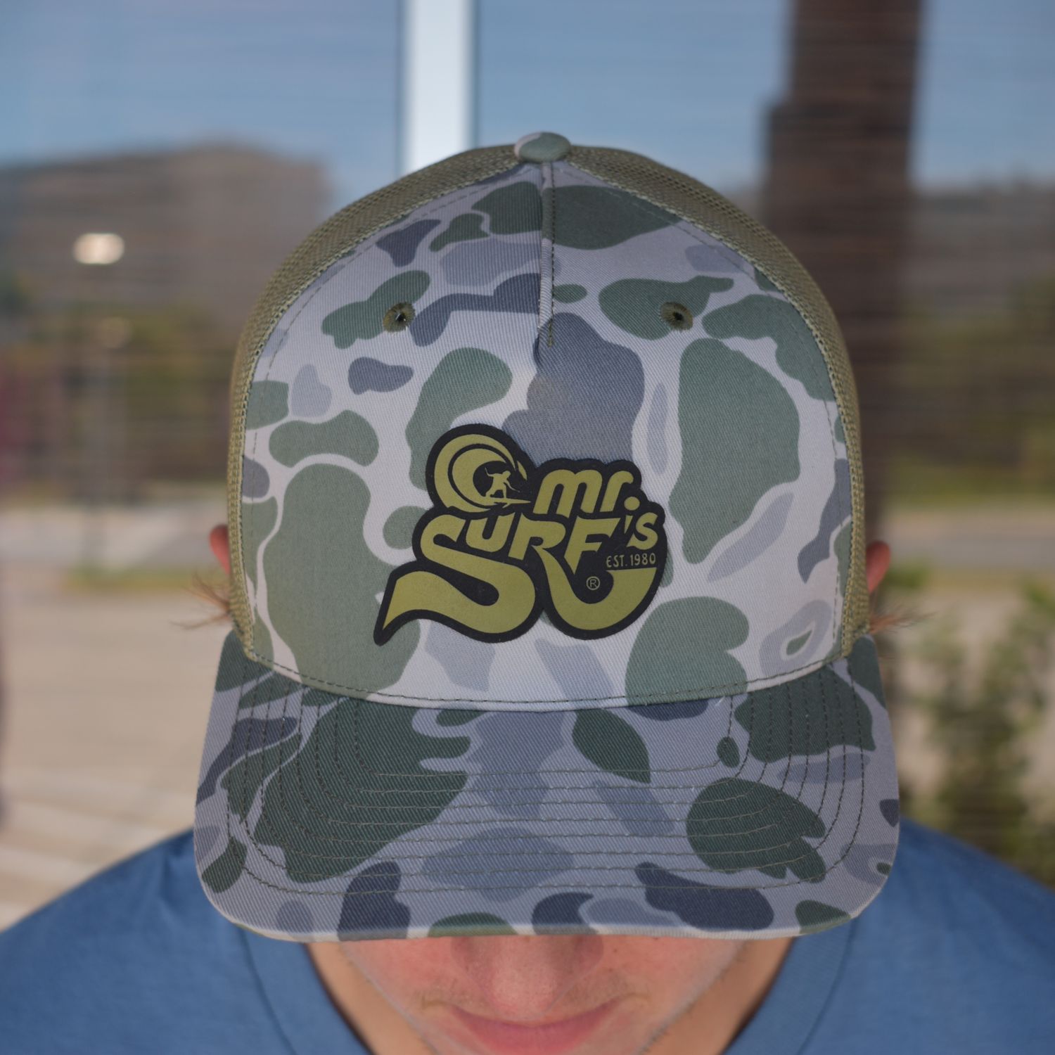 MS RETRO LOGO CAMO, Color: OLIVE PATCH
