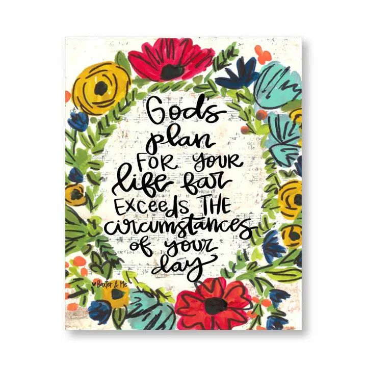 GOD'S PLAN FOR YOUR LIFE WRAPPED CANVAS 8 X 10