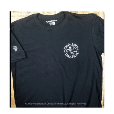 DRY BONES COME ALIVE VICTORY BANNER BLK/WHT