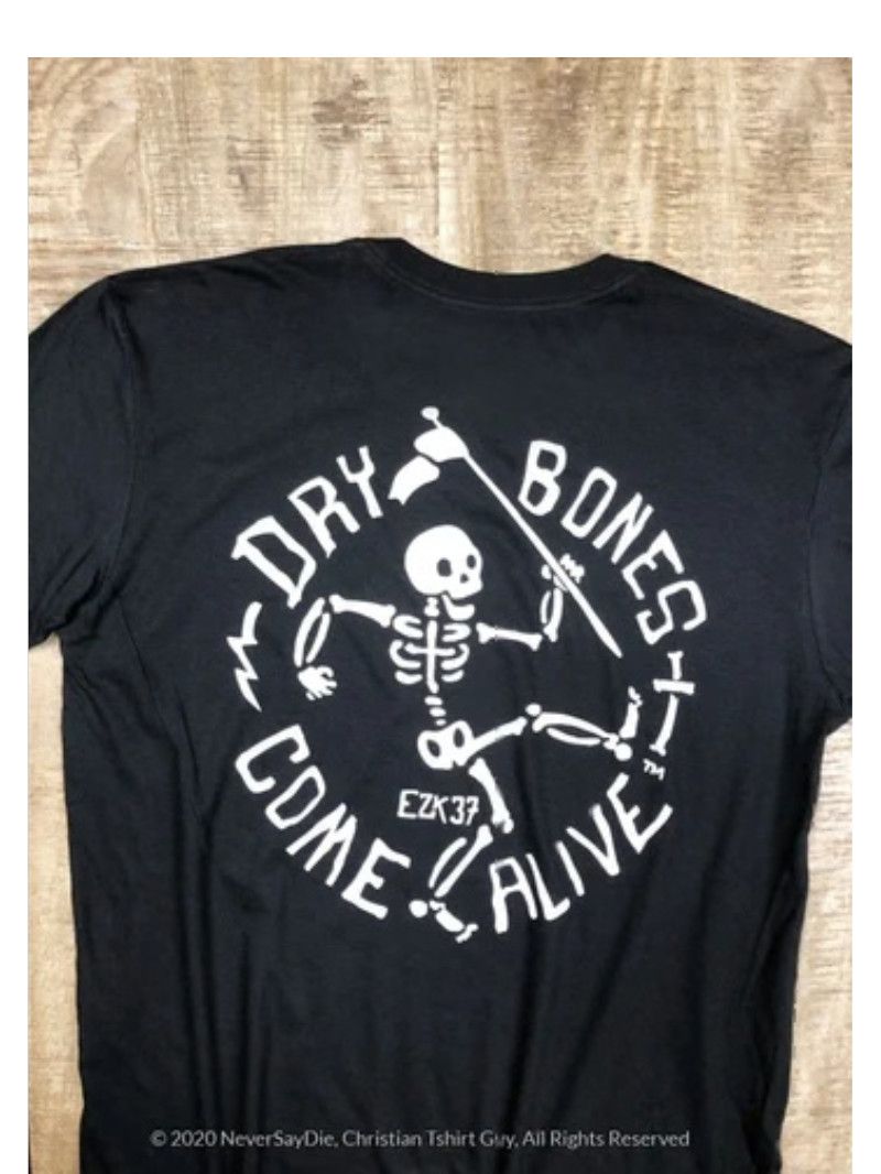DRY BONES COME ALIVE VICTORY BANNER BLK/WHT