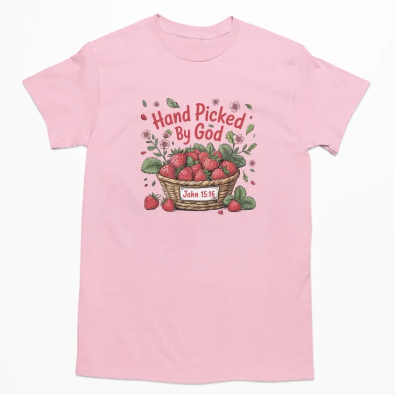 HAND PICKED BY GOD PINK TEE YOUTH