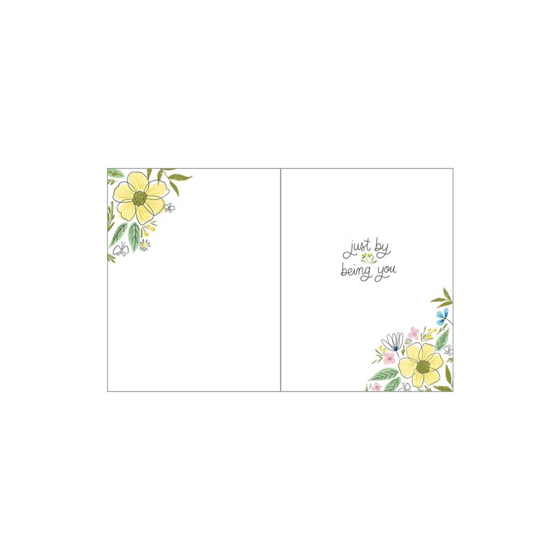 YELLOW HAPPY FLOWERS THINKING OF YOU CARD #212-6711