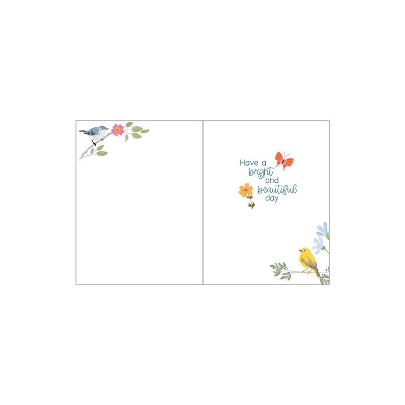 SONGBIRDS AND FLOWERS BIRTHDAY GREETING CARD #212-6839