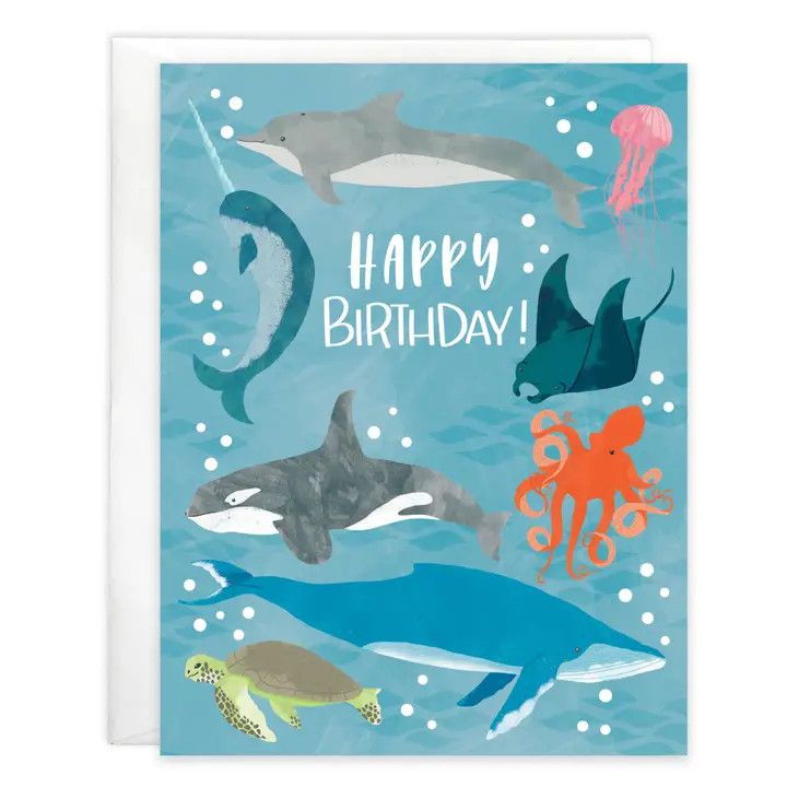OCEAN BIRTHDAY GREETING CARD #212-6860