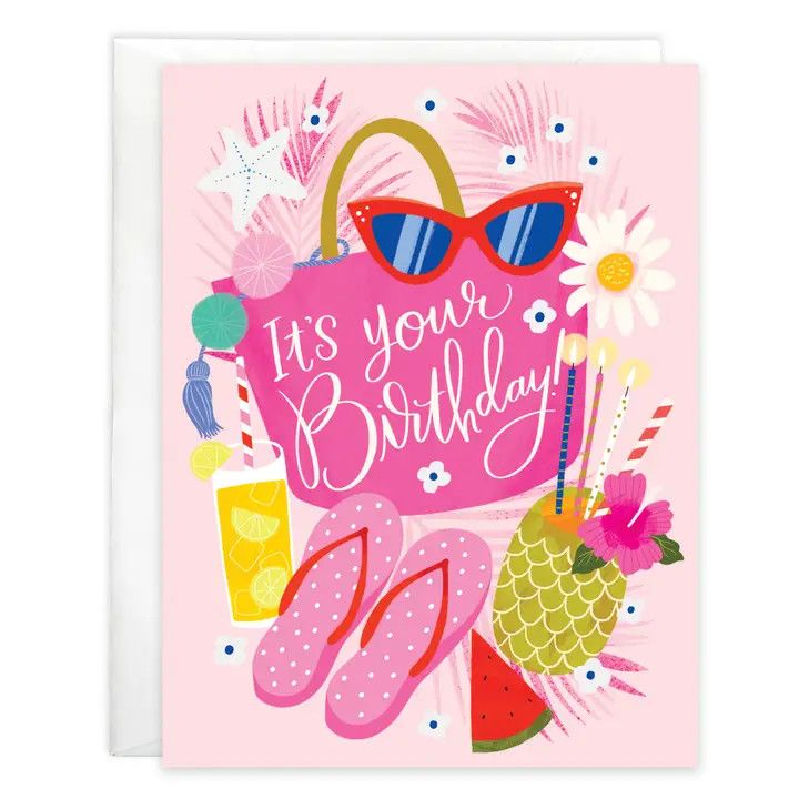 BEACH TIME BIRTHDAY GREETING CARD #212-6764