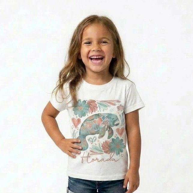 FLORAL FLORIDA MANATEE WHITE YOUTH