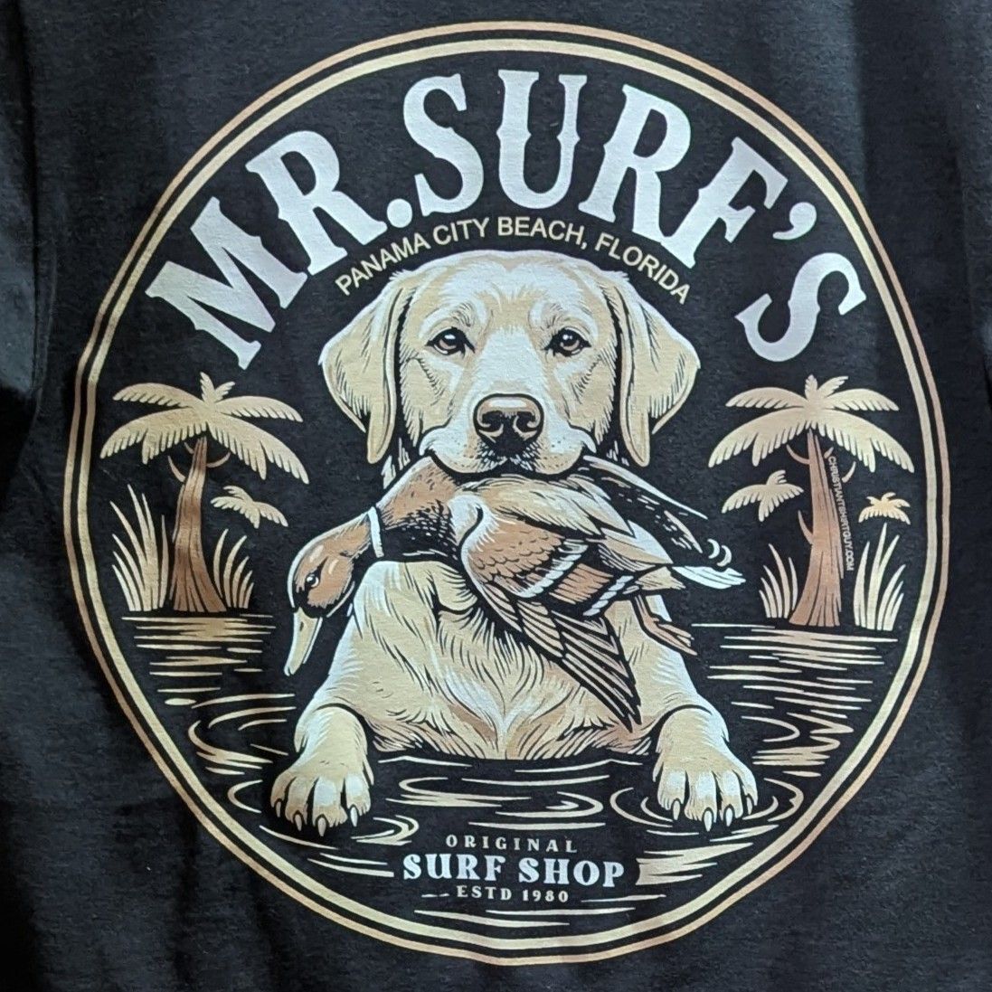 MS DOG AND DUCK TEE BLACK
