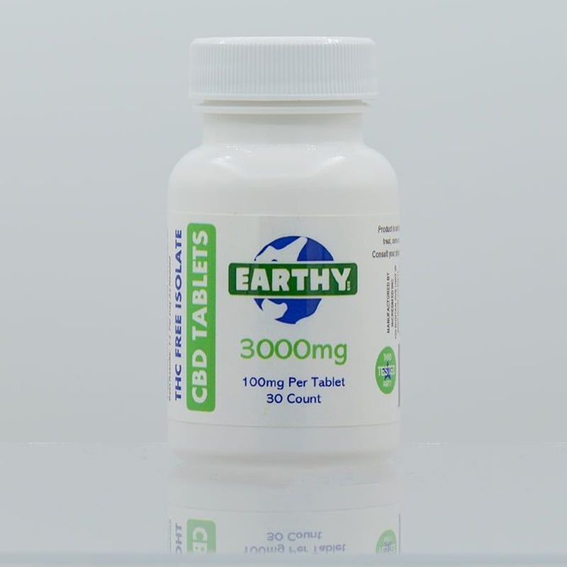 Earthy, Isolate Tablets, 100mg tabs (30ct)