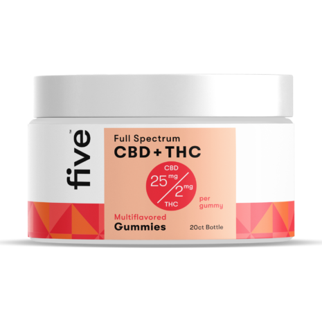 Five CBD, Gummies, Original, 25/2mg, 20ct