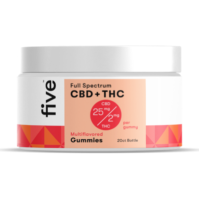 Five CBD, Gummies, Original, 25/2mg, 20ct