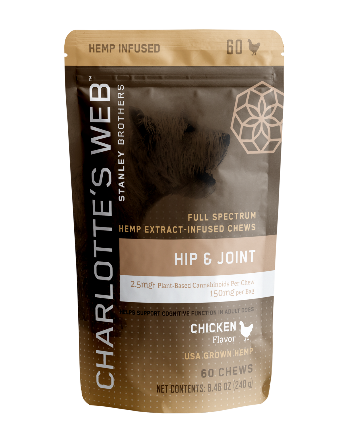 Charlotte&#39;s Web Dog Chews, Hip &amp; Joint, 60ct