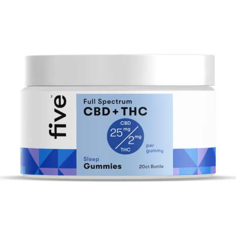 Five CBD, Gummies, Sleep, 25mg/2mg, 20ct
