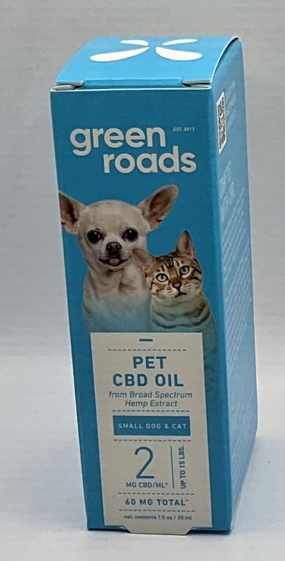 Green Roads, Pet Tincture, Small Dog and Cat, 60mg