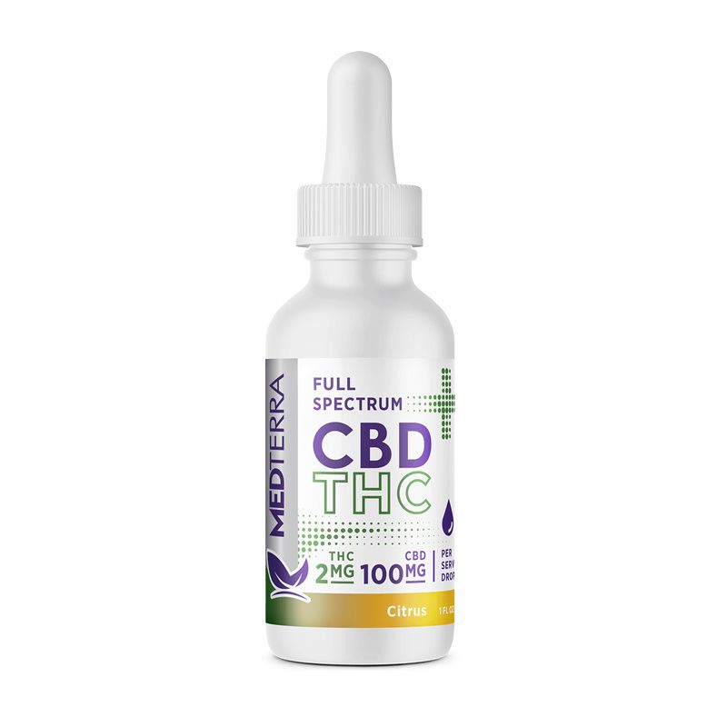 Medterra Tincture, CBD+THC, 100mg/dose(3000mg)