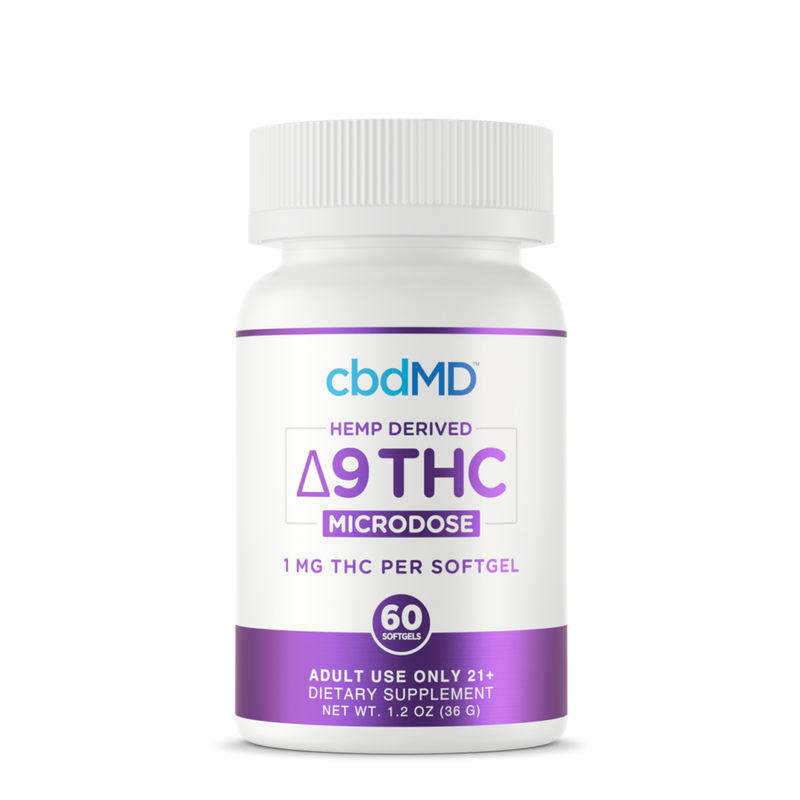 cbdMD, Capsules, D9 Microdose, 1mg