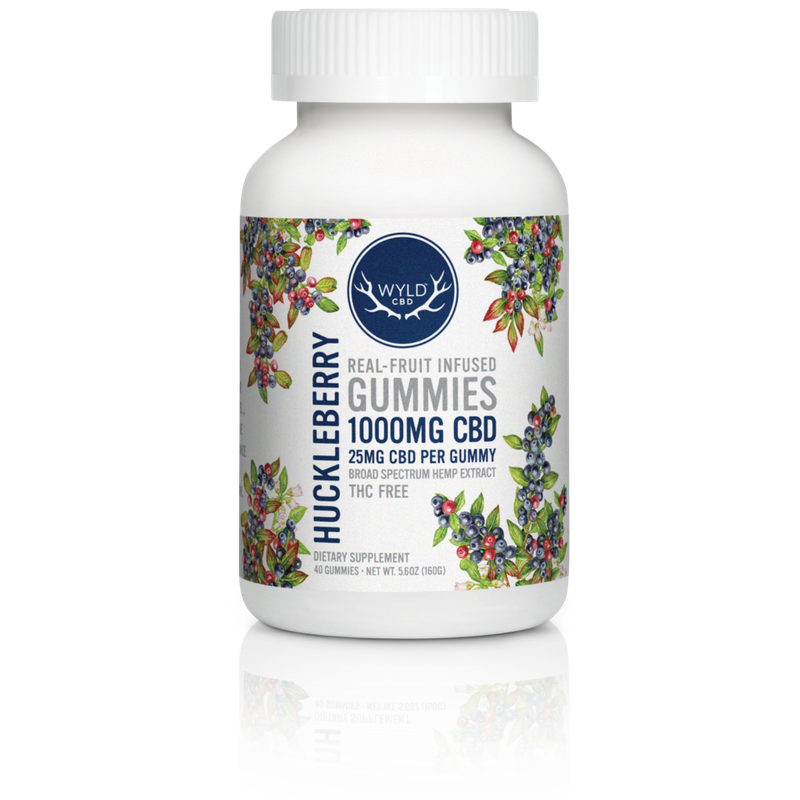 Wyld, Gummies, CBD, Huckleberry, 40ct