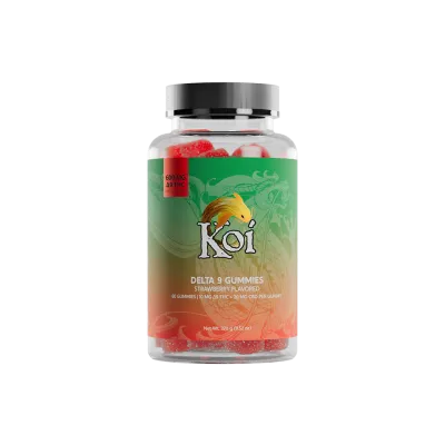 Koi, Gummies, CBD+D9, Strawberry, 60ct