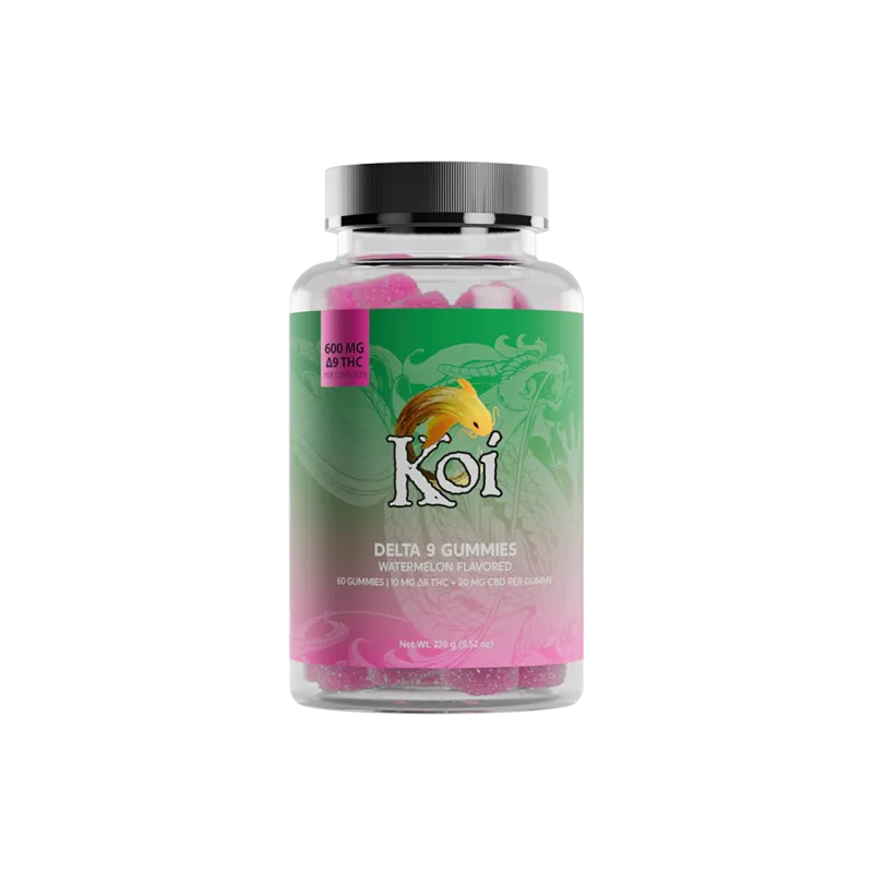 Koi, Gummies, CBD+D9, Watermelon, 60ct