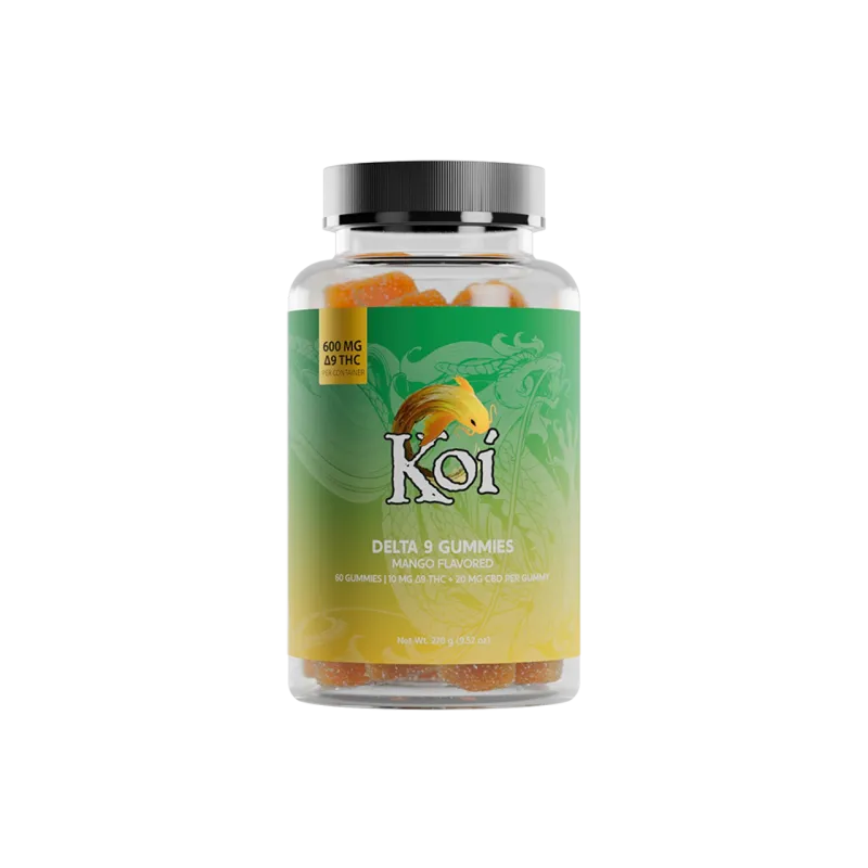 Koi, Gummies, CBD+D9, Mango, 60ct