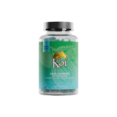 Koi, Gummies, CBD+D9, Blue-Razz, 60ct