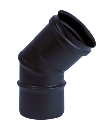 Inox bocht van 45 graden.