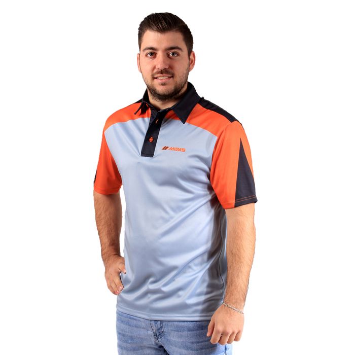 Men&#39;s Grey Needle Square Golf Shirt