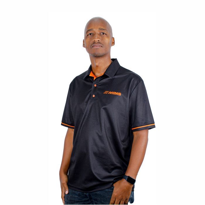 Men&#39;s Needle Drop Golf Shirt - Black