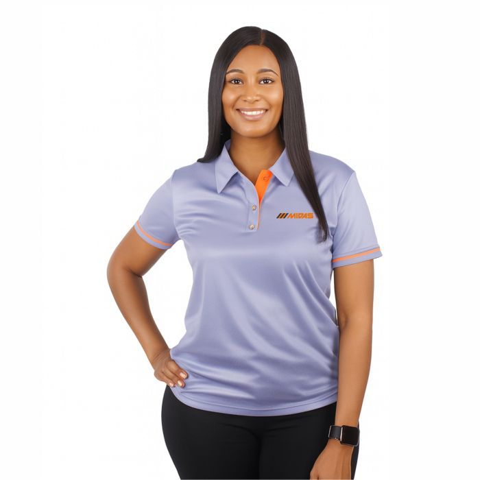 MLFSGG03 - Ladies Needle Drop Grey Golf Shirt