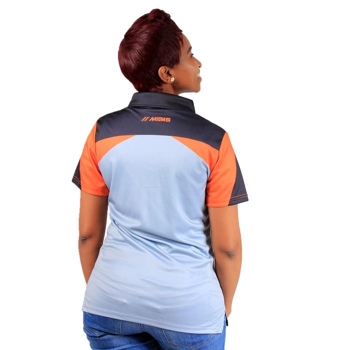 Ladies Grey Needle Square Golf Shirt
