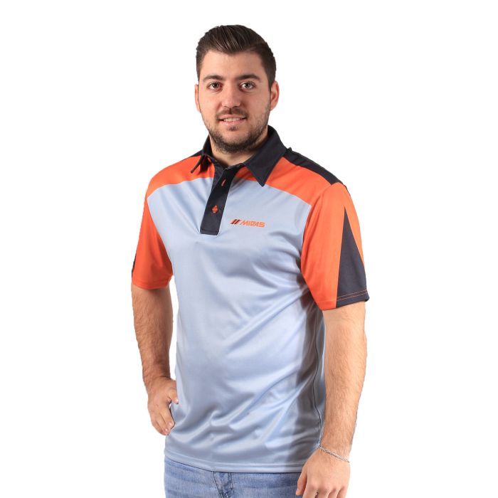 Men's Grey Needle Square Golf Shirt