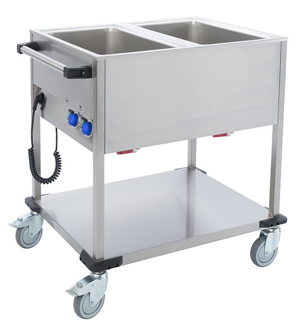 Mobiltherm Bain-Marie-Wagen BW2K 2 x 1/1 GN Fahrbarer Speisenausgabewagen