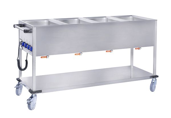 Mobiltherm Bain-Marie-Wagen BW4K 4 x 1/1 GN Fahrbarer Speisenausgabewagen